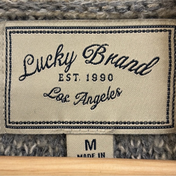 LUCKY BRAND NAVAJO OPEN FRONT SHAWL COLLAR CARDIGAN SIZE M - Picture 3 of 15